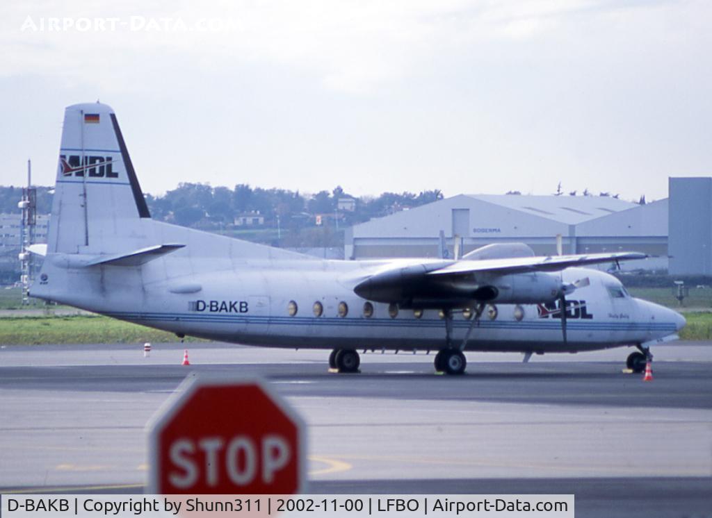 D-BAKB, 1964 Fokker F.27-600 Friendship C/N 10261, Parked at the Cargo area...