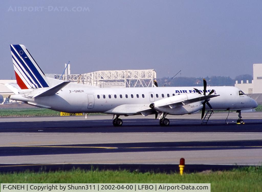 F-GNEH, 1995 Saab 2000 C/N 2000-016, Parked at the old Terminal...