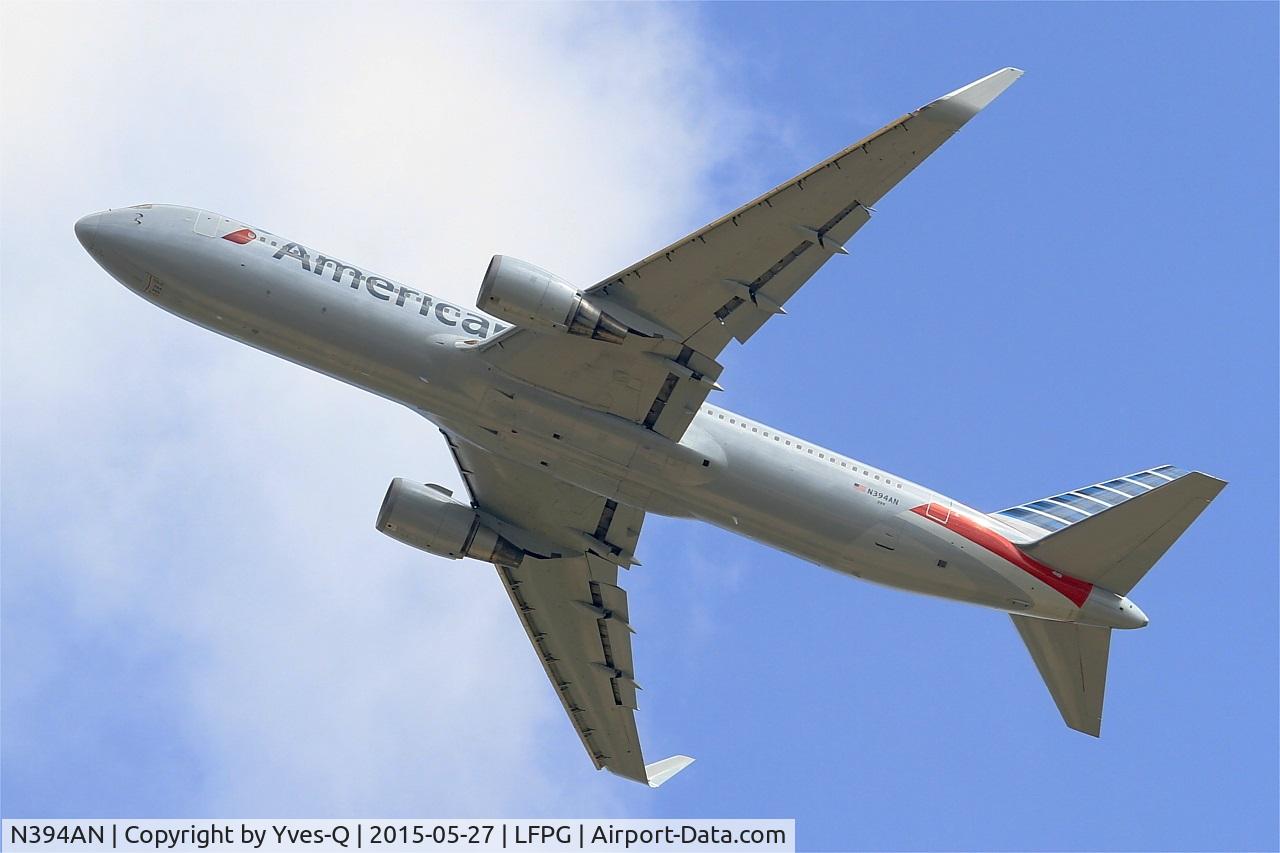 N394AN, 1998 Boeing 767-323/ER C/N 29431, American Airlines Boing 767-323ER, Take off rwy 27L, Roissy Charles De Gaulle airport (LFPG-CDG)