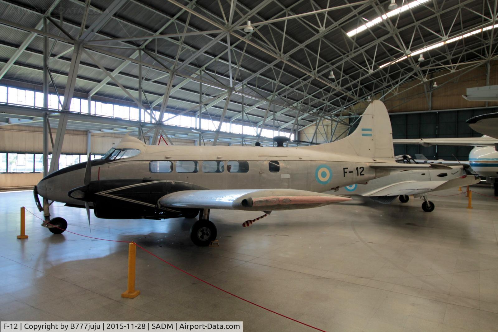 F-12, De Havilland DH-104 Dove 1 C/N 04156, at Museo Nacional de Aeronautica