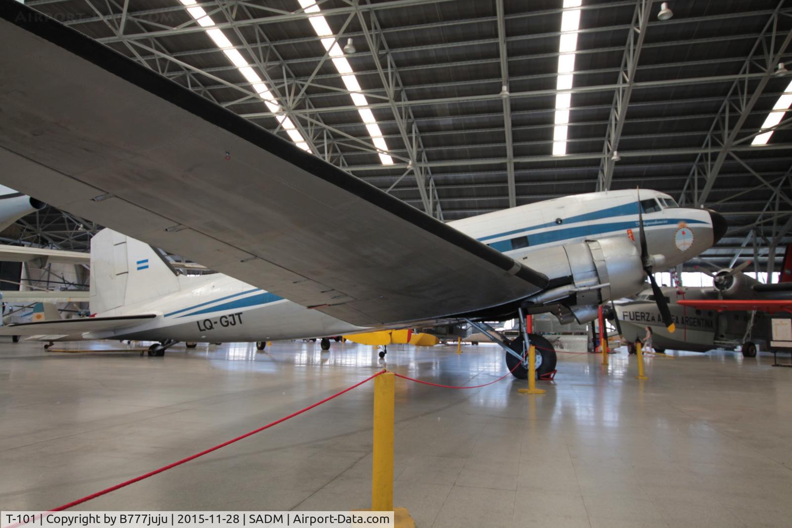 T-101, Douglas C-47A C/N 14010/25455, at Museo Nacional de Aeronautica peint LQ-GJT