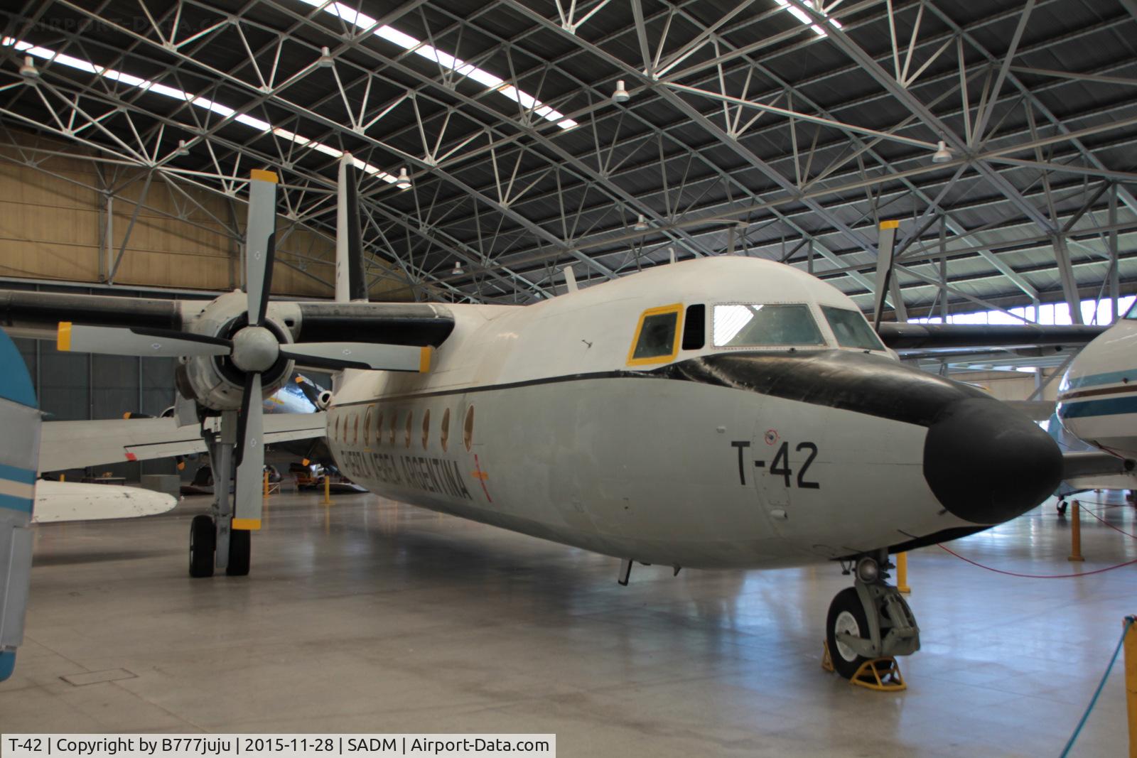 T-42, 1967 Fokker F.27-600 Friendship C/N 10346, at Museo Nacional de Aeronautica
