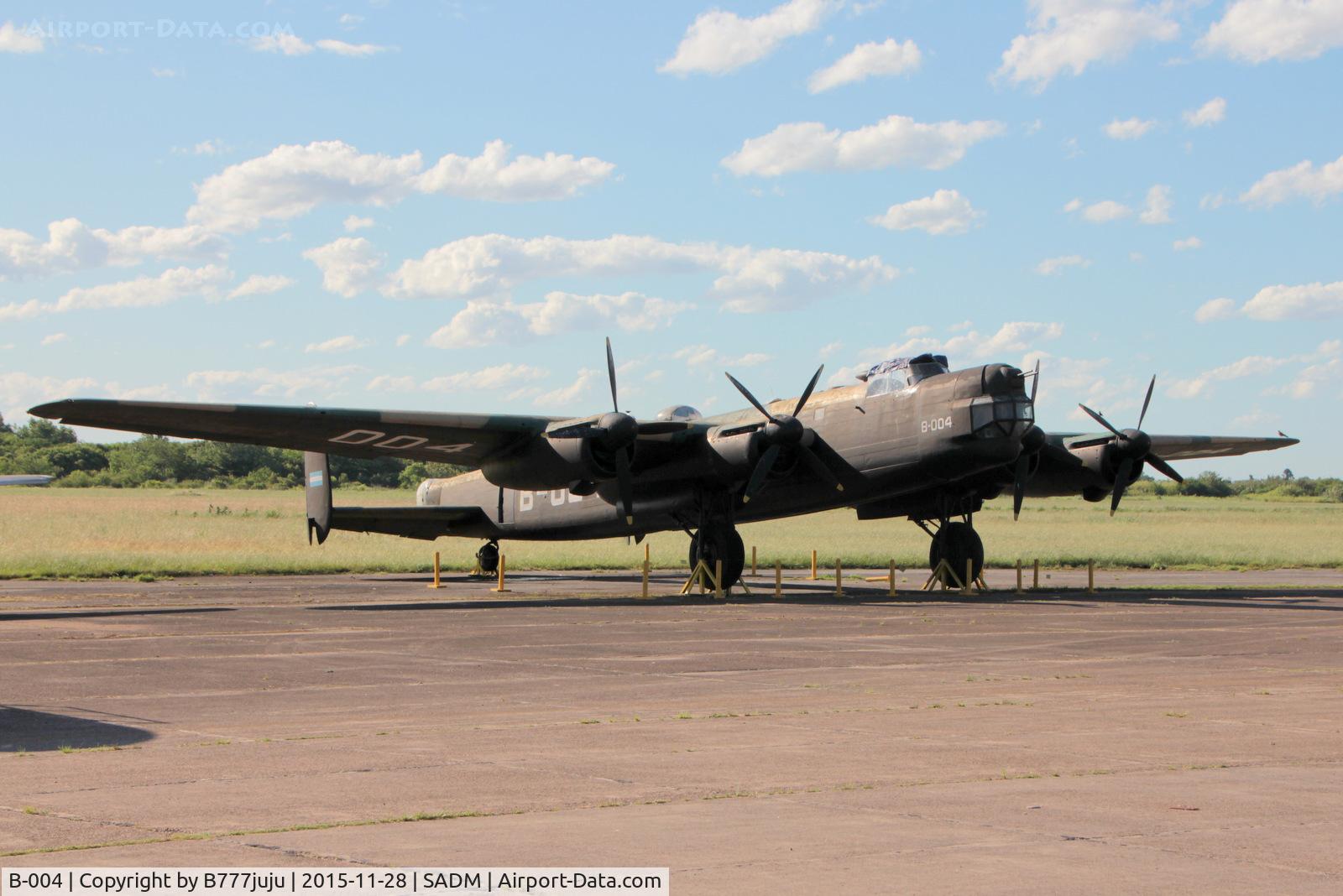 B-004, Avro 615 Lincoln B.2 C/N 1408, at Museo Nacional de Aeronautica