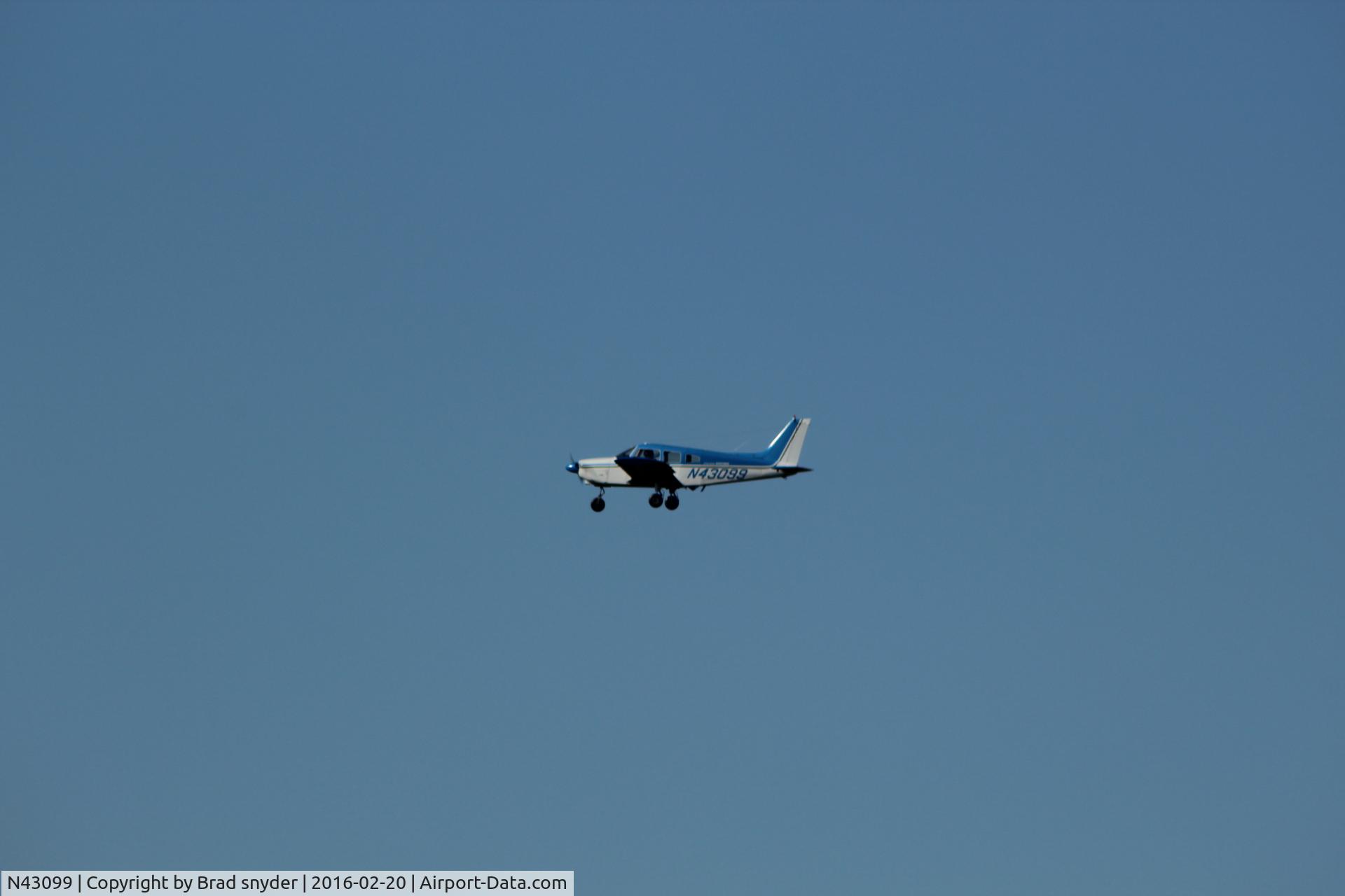 N43099, 1974 Piper PA-28-180 C/N 28-7405176, Saw flying in the Lehighton, PA area
