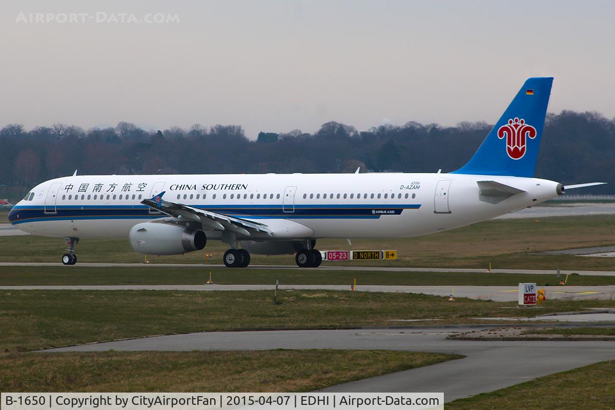 B-1650, 2015 Airbus A321-231 C/N 6556, China Southern Airlines (CSN/CZ)