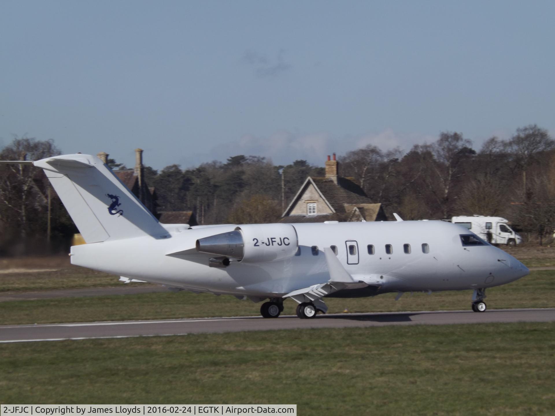 2-JFJC, 1988 Canadair Challenger 601-3A (CL-600-2B16) C/N 5023, Ex G-JFJC about to dep Oxford Airport.