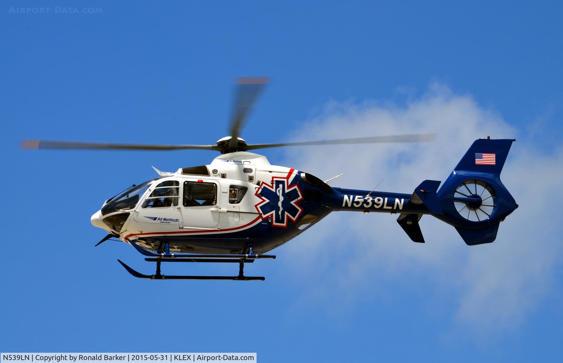 N539LN, Eurocopter EC-135P-2 C/N 0487, Approach to landing Lexington
