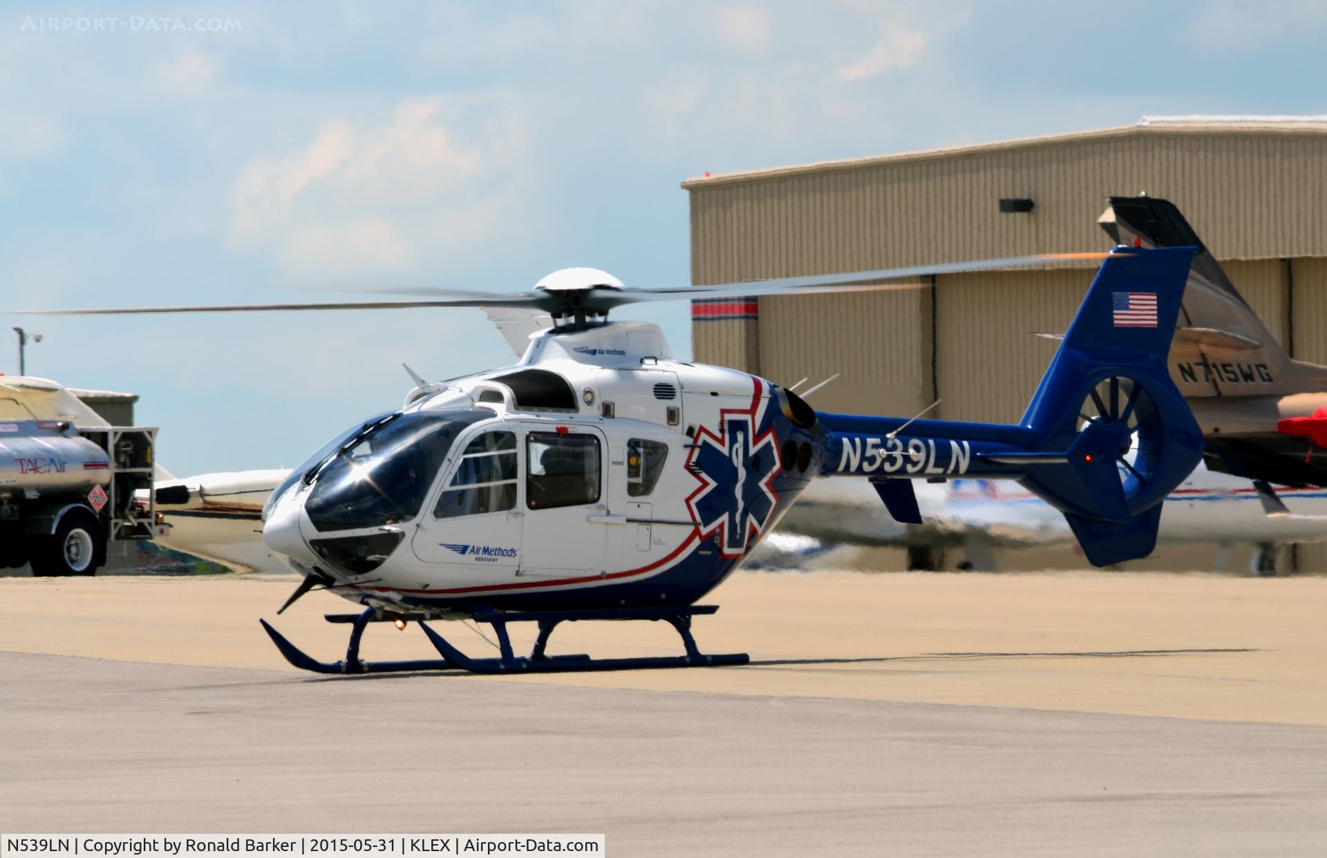 N539LN, Eurocopter EC-135P-2 C/N 0487, Landing Lexington