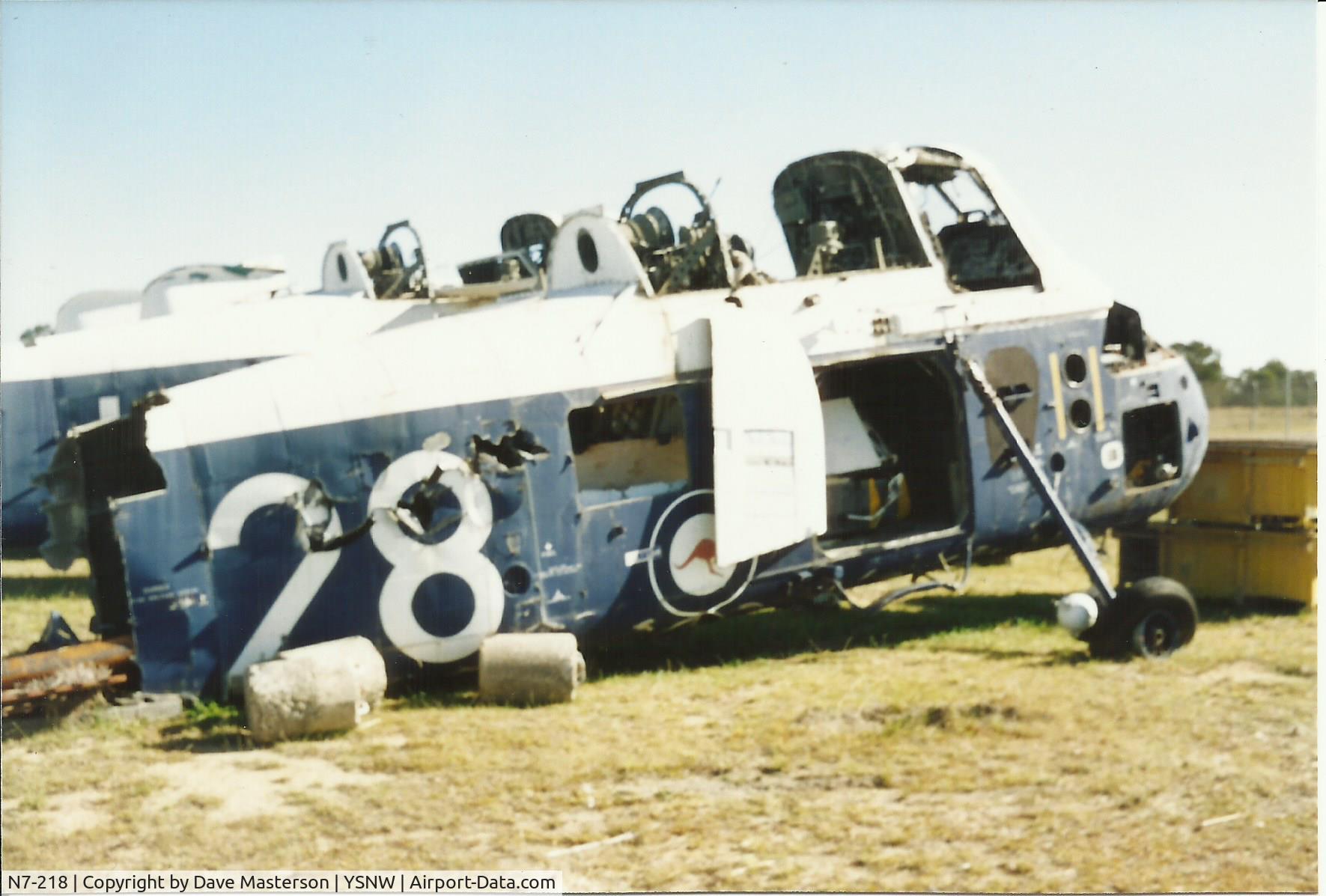 N7-218, Westland Wessex HAS.31A C/N WA.218, Nowra bomb dump 1997.