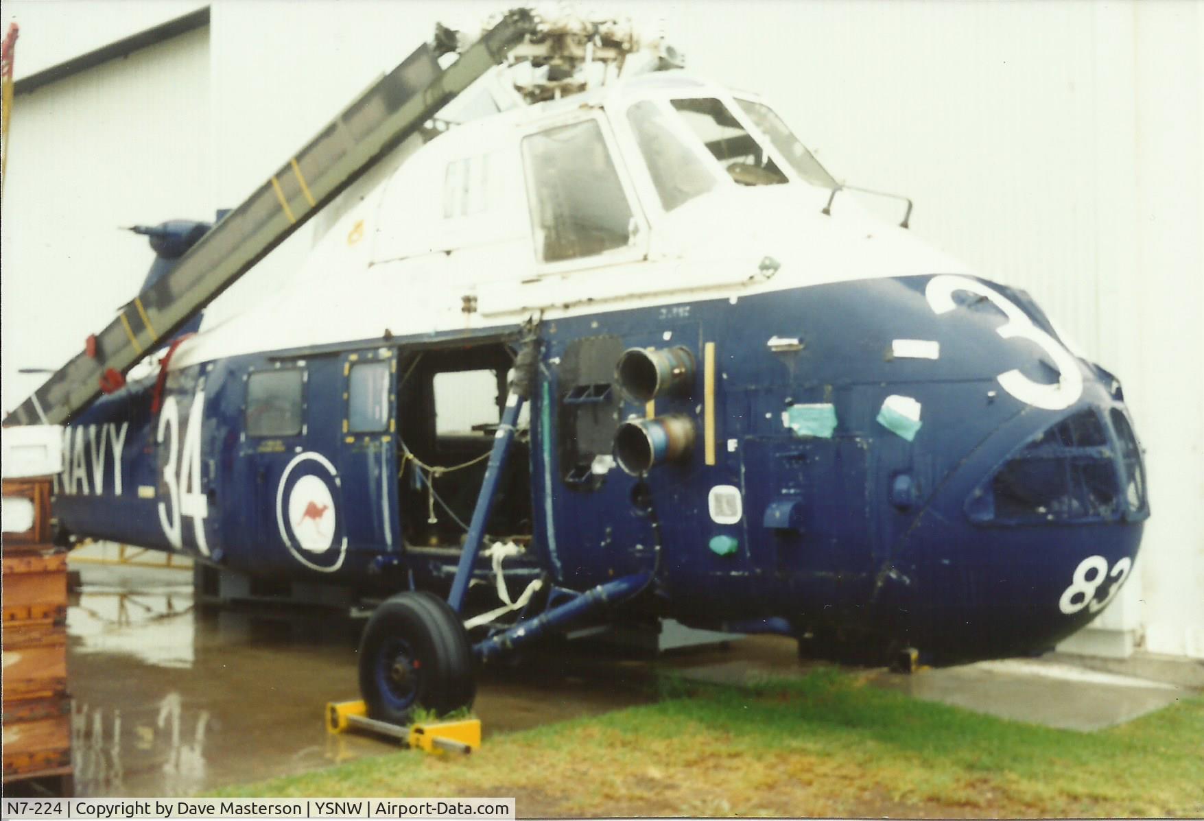 N7-224, Westland Wessex HAS.31A C/N WA224, Behind FAAM Nowra about 1995