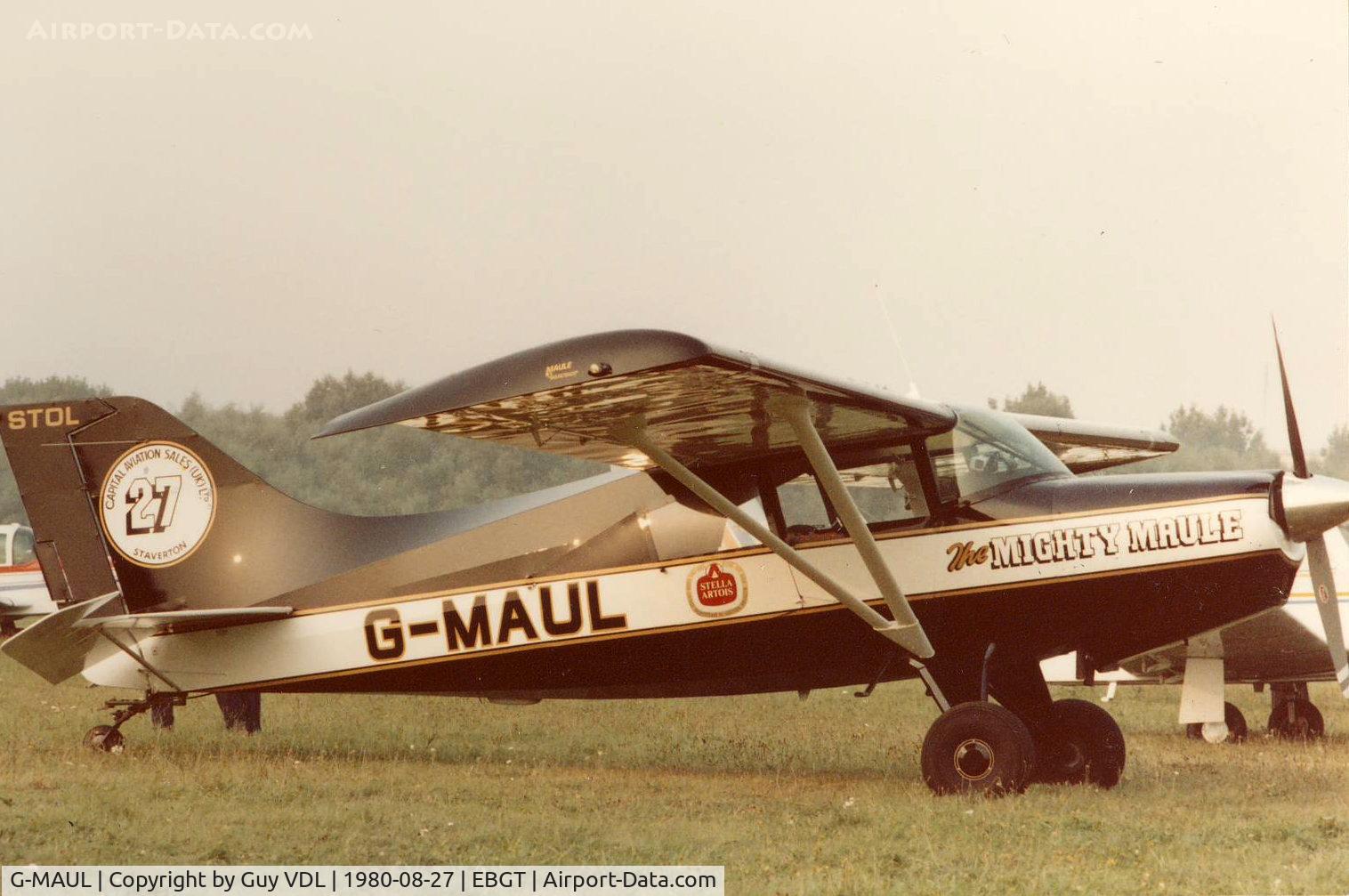 G-MAUL, 1980 Maule M-5-235C Lunar Rocket C/N 7316C, Stella Artois Rally at Ghent airfield.