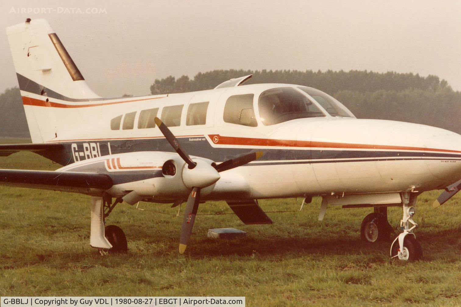 G-BBLJ, 1973 Cessna 402B C/N 402B-0437, Stella Artois Rally at Ghent airfield.