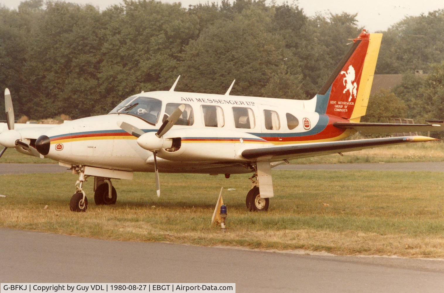 G-BFKJ, 1970 Piper PA-31 Navajo C/N 31-681, Stella Artois Rally at Ghent airfield.
