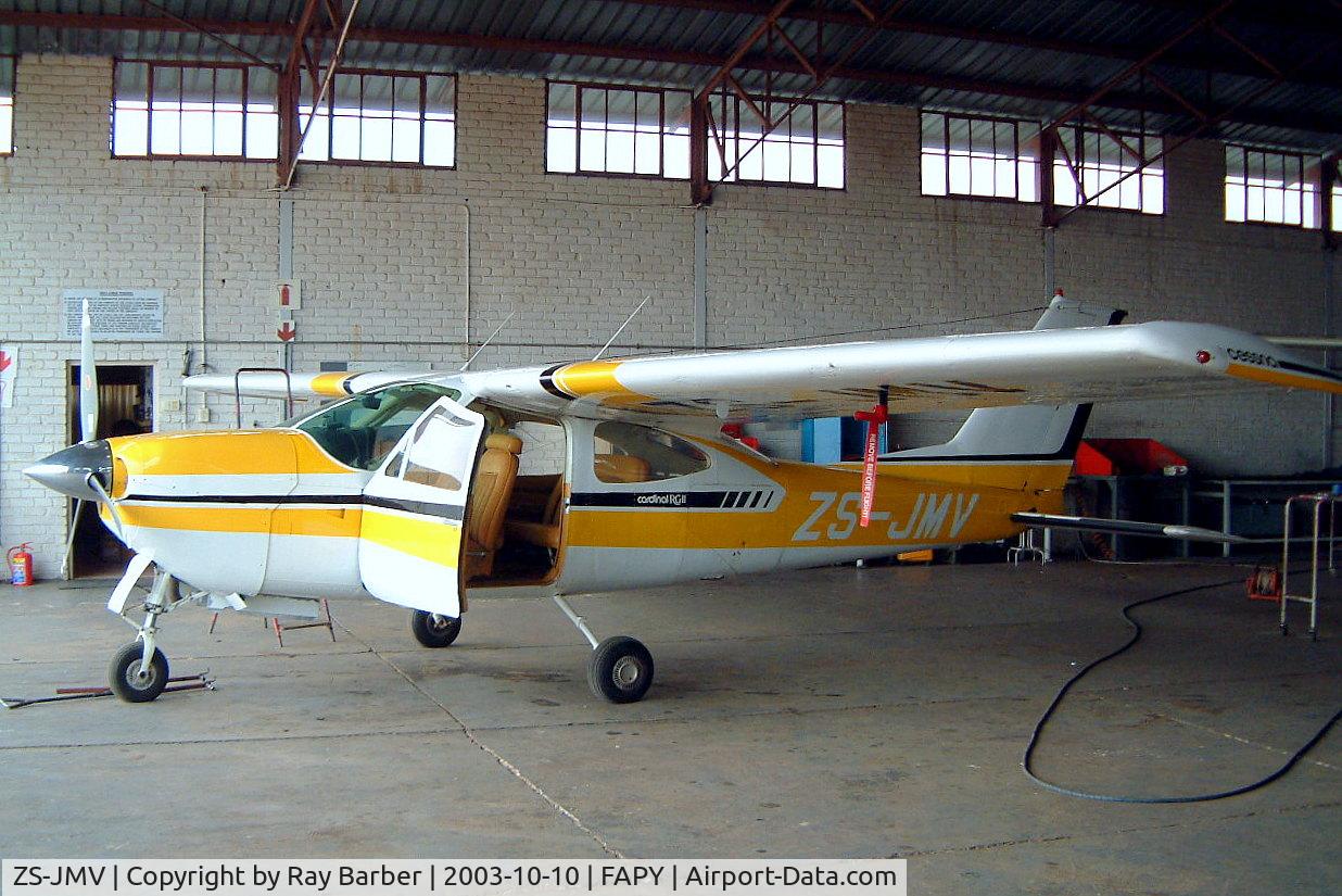 ZS-JMV, 1976 Cessna 177RG Cardinal C/N 177RG0917, ZS-JMV   Cessna 177RG Cardinal RG [177RG-0917] Parys~ZS 10/10/2003