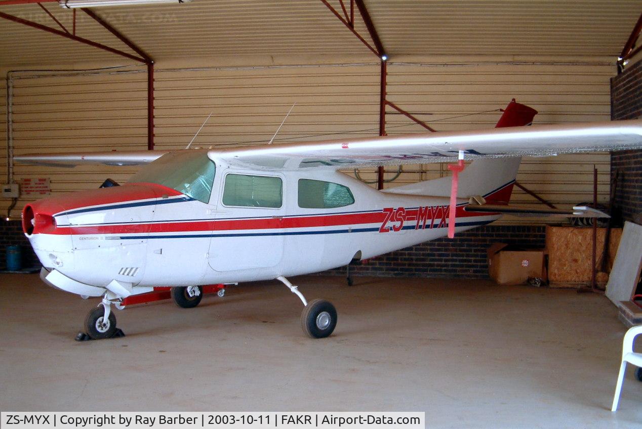 ZS-MYX, Cessna T210N Turbo Centurion C/N 21063431, Cessna T.210N Turbo Centurion [210-63431] Krugersdorp~ZS 11/10/2003