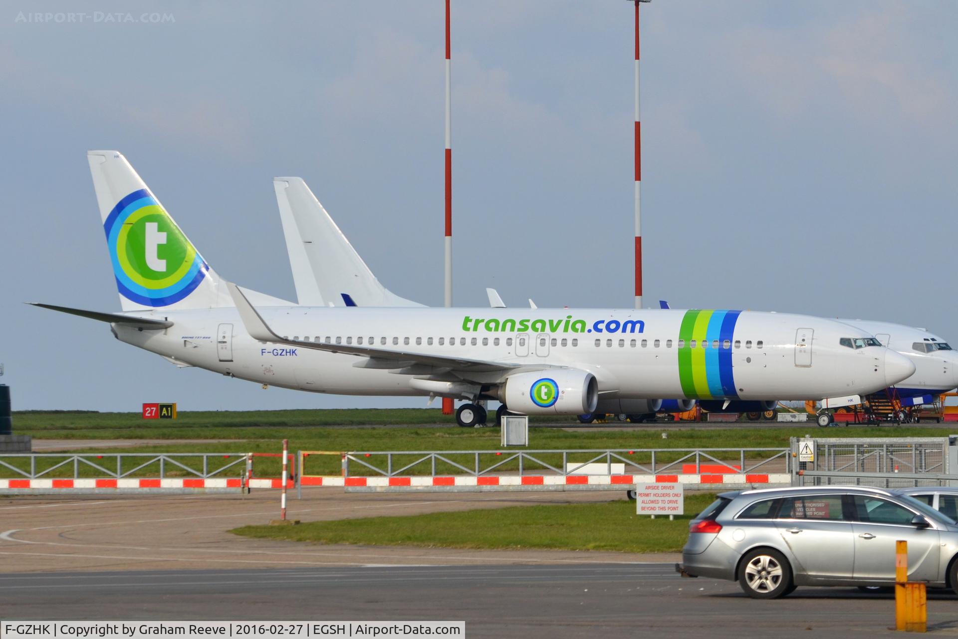 F-GZHK, 2014 Boeing 737-8K2 C/N 37790, Parked at Norwich.
