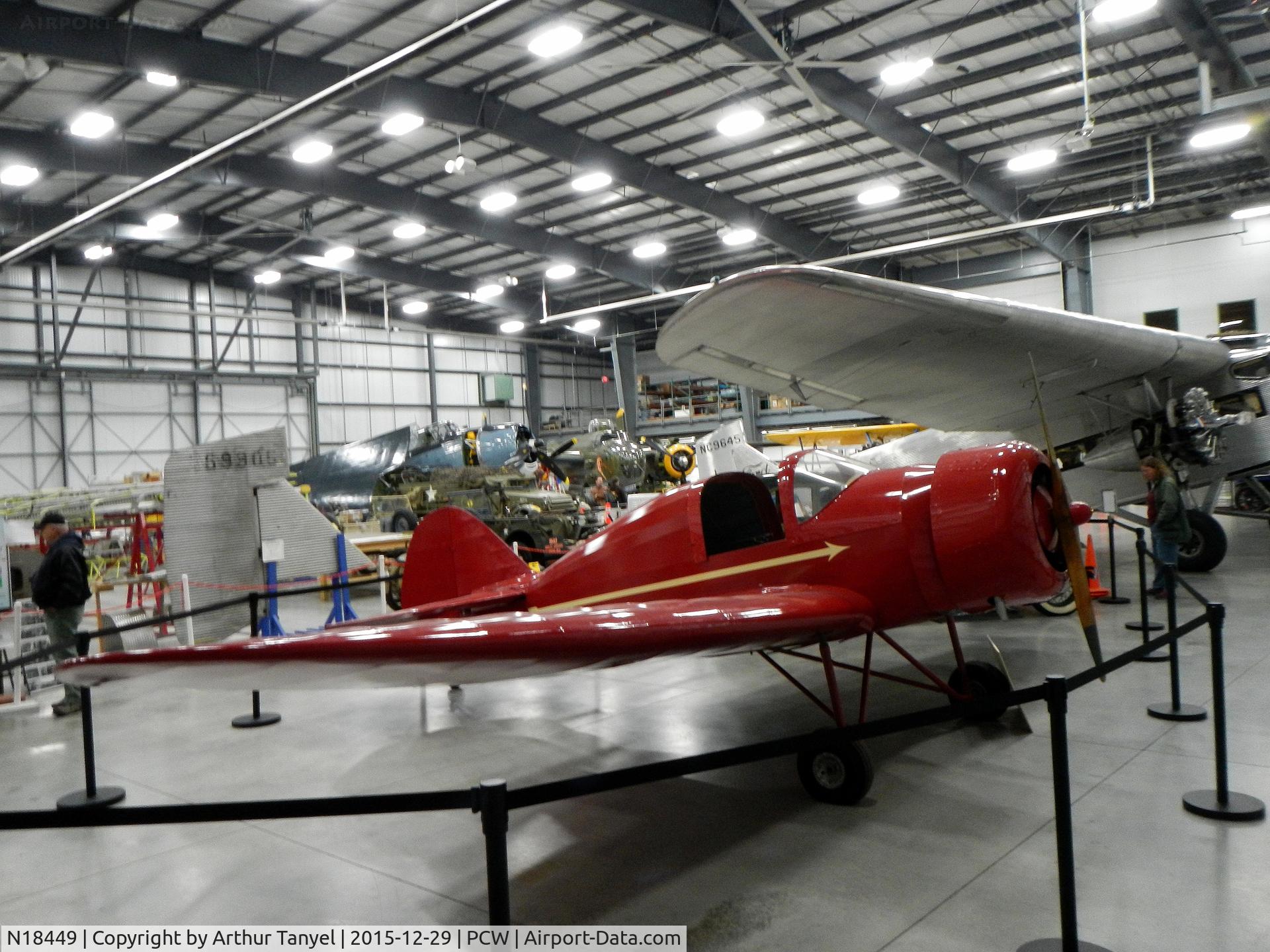 N18449, 1938 Dart G C/N G-7, On display @ the Liberty Aviation Museum
