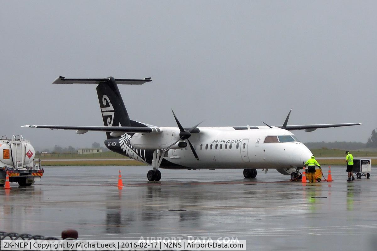 ZK-NEP, 2006 De Havilland Canada DHC-8-311Q Dash 8 C/N 634, A stormy and rainy day in Nelson