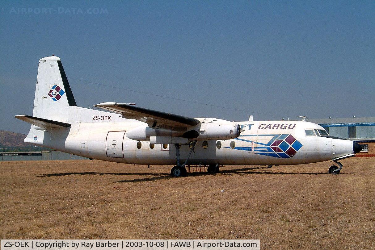 ZS-OEK, 1960 Fokker F-27-300 Friendship C/N 10161, Fokker F-27-300 Friendship [10161] (Luft Cargo) Pretoria-Wonderboom~ZS 08/10/2003