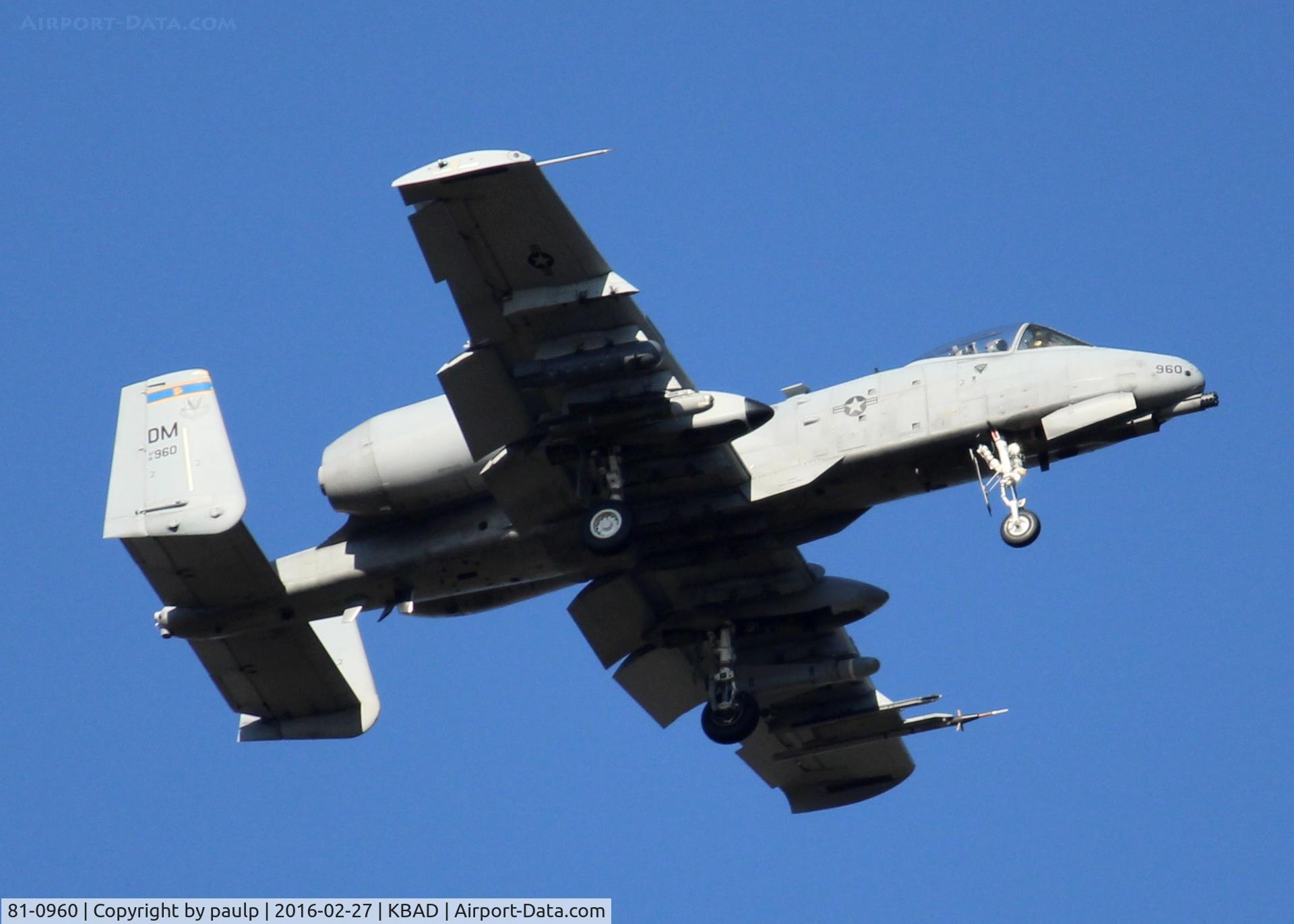 81-0960, 1981 Fairchild Republic A-10C Thunderbolt II C/N A10-0655, At Barksdale Air Force Base.