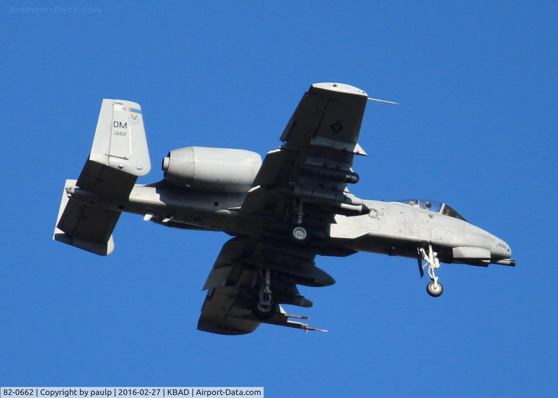 82-0662, 1982 Fairchild Republic A-10A Thunderbolt II C/N A10-0710, At Barksdale Air Force Base.