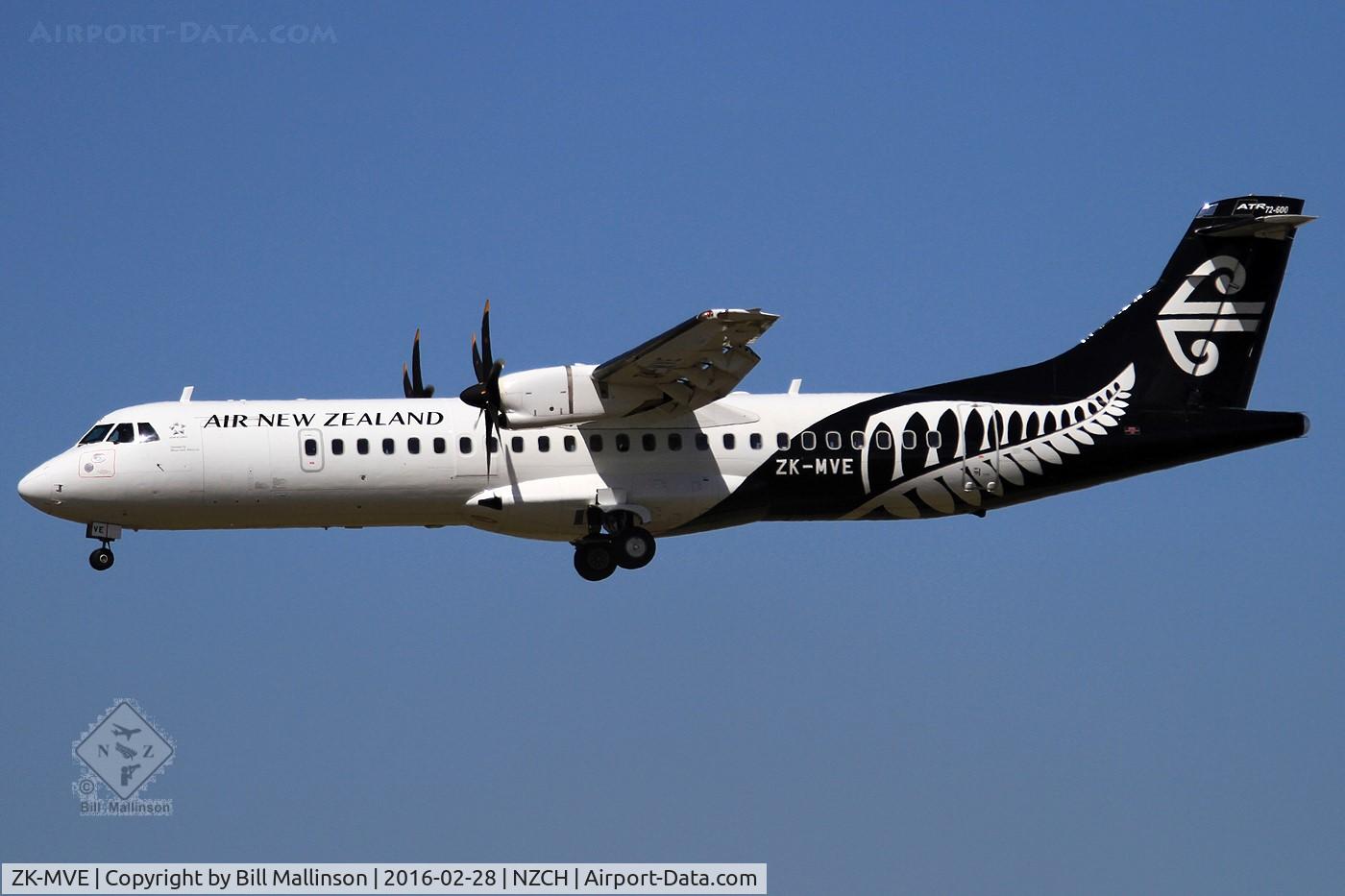 ZK-MVE, 2014 ATR 72-212A C/N 1182, as NZ5042 from ZQN
