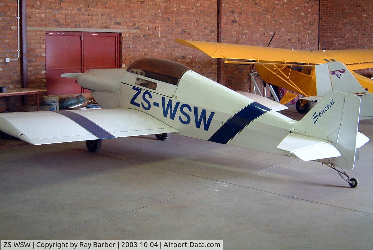 ZS-WSW, Monnett Sonerai II C/N SGP-2, Monnett Sonerai II [SGP-2] Petit~ZS 04/10/2003