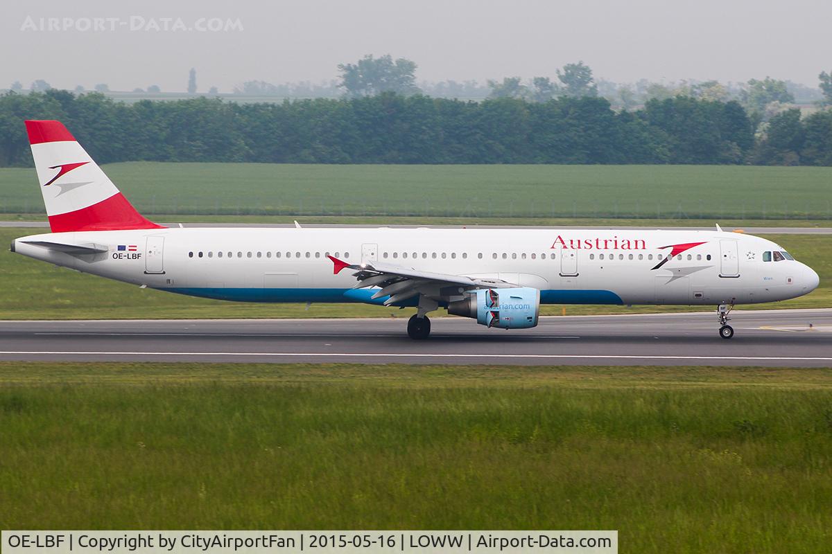 OE-LBF, 2001 Airbus A321-211 C/N 1458, Austrian Airlines (AUA/OS)