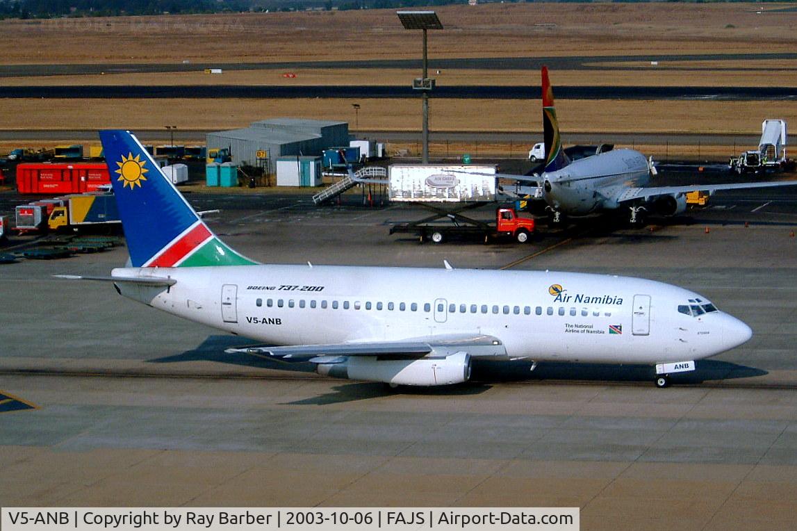 V5-ANB, 1979 Boeing 737-2L9 C/N 21686, Boeing 737-2L9 [21686] (Air Namibia) Johannesburg Int~ZS 06/10/2003