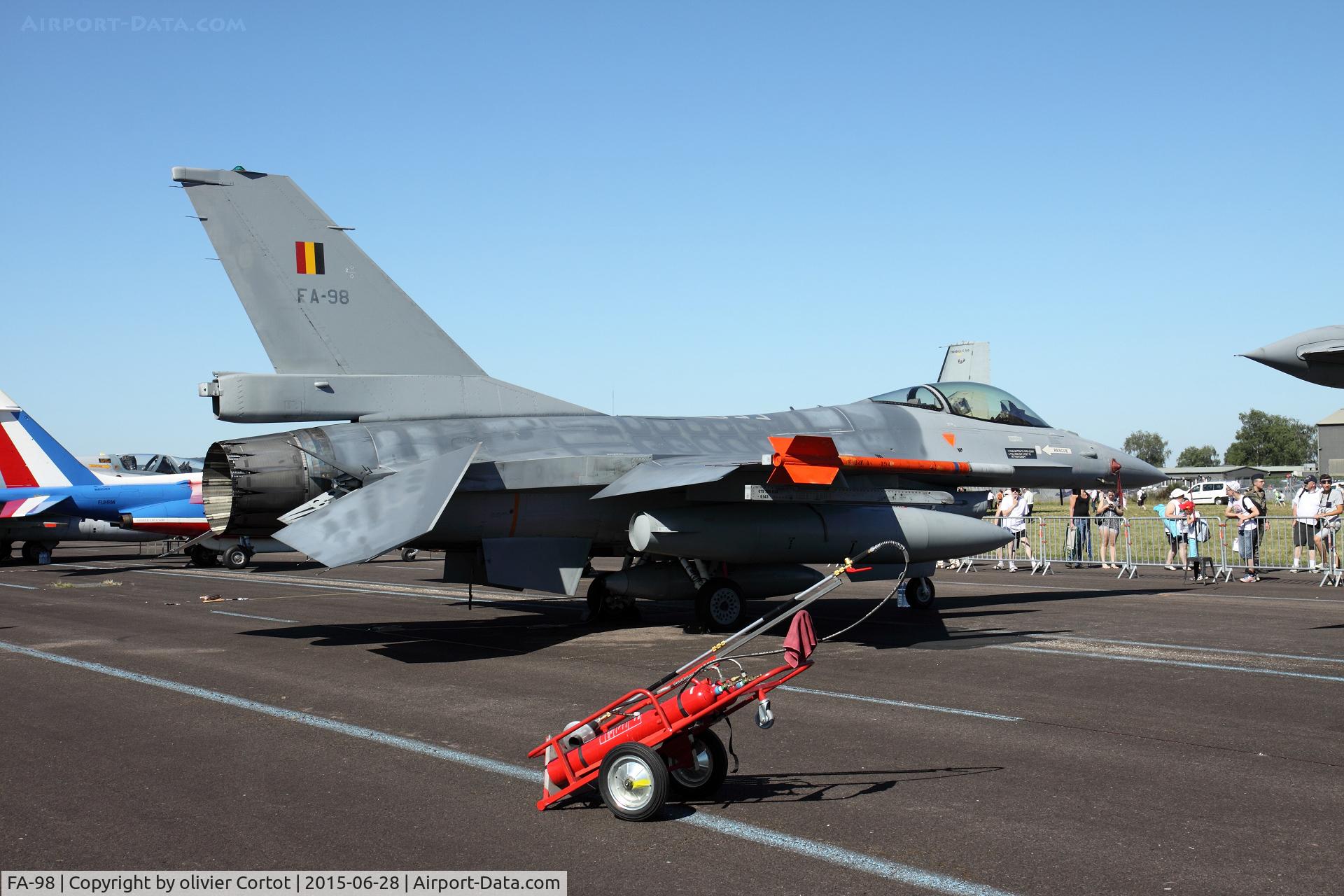 FA-98, 1988 SABCA F-16AM Fighting Falcon C/N 6H-98, Luxeuil airshow 2015