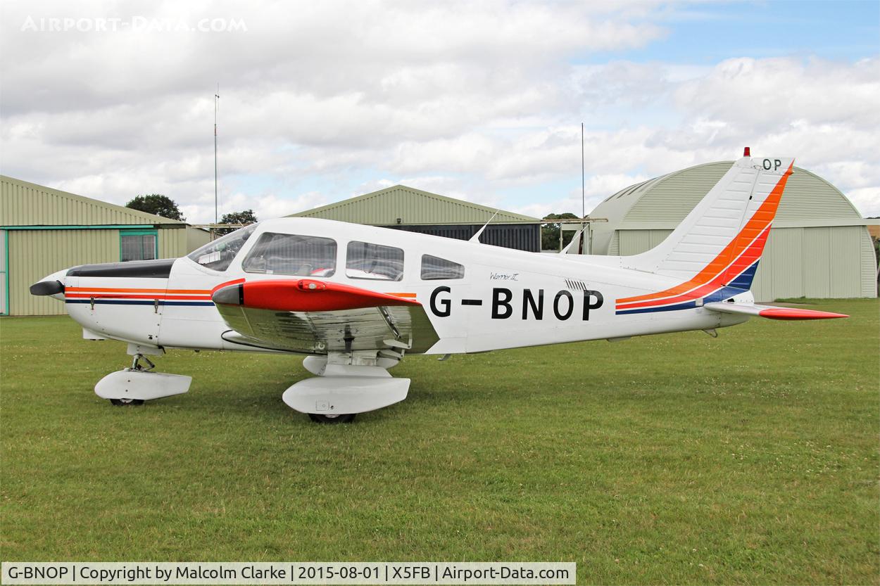 G-BNOP, 1987 Piper PA-28-161 Cherokee Warrior II C/N 2816027, Piper PA-28-161 Warrior ll, Fishburn Airfield, August 1st 2015.
