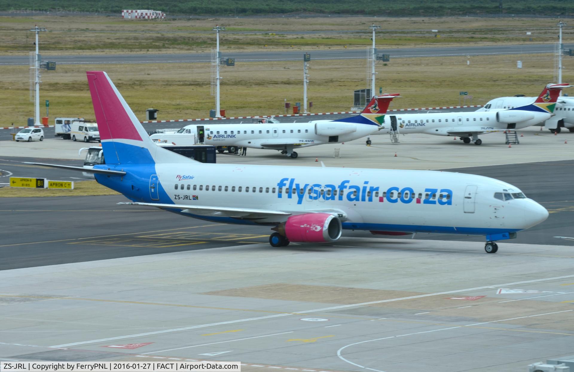 ZS-JRL, 1997 Boeing 737-46M C/N 28550, Flysafair B734 arriving in CPT.