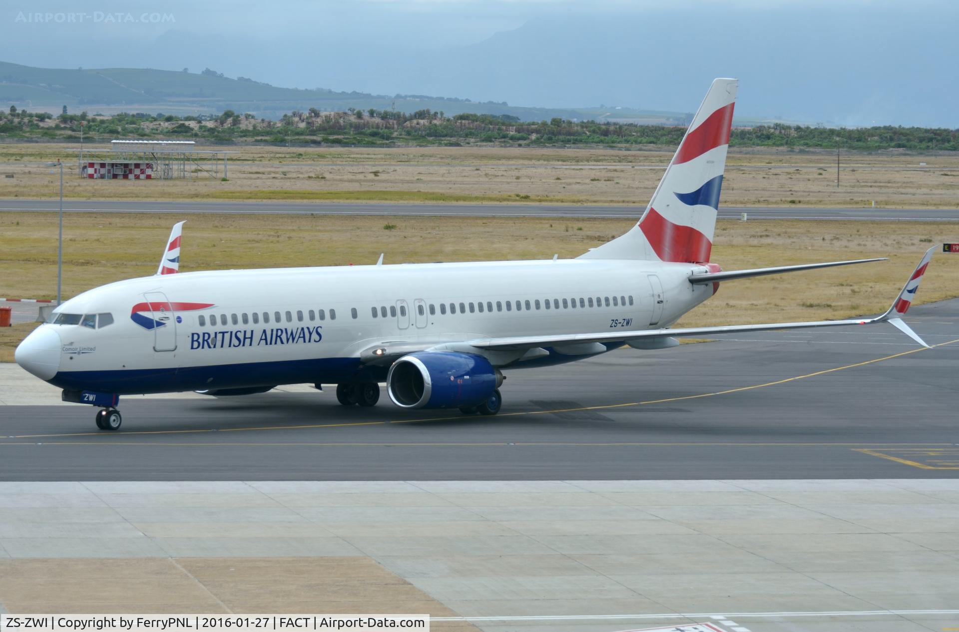 ZS-ZWI, 2001 Boeing 737-85R C/N 30403, BA B738