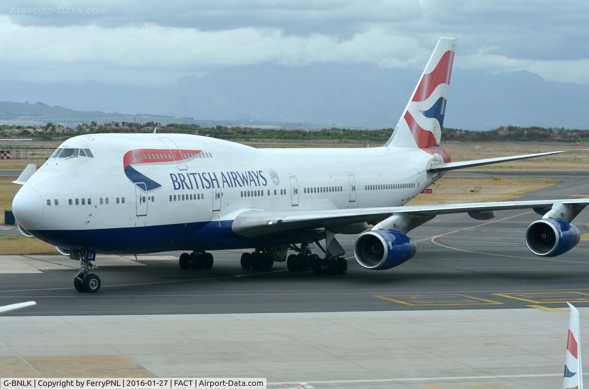 G-BNLK, 1990 Boeing 747-436 C/N 24053, BA B744 arriving in CPT from LHR.