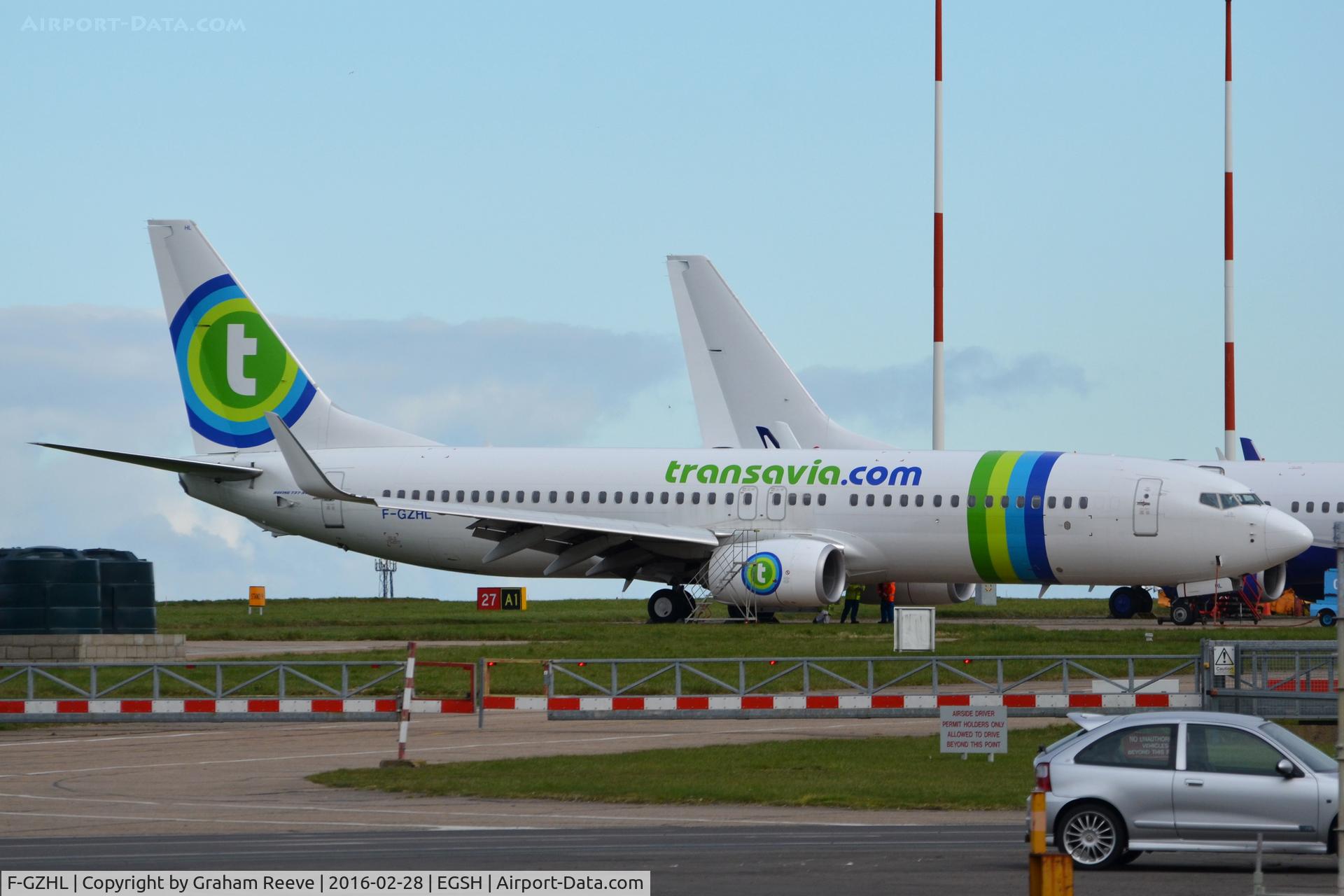 F-GZHL, 2014 Boeing 737-8K2 C/N 37791, Parked at Norwich.