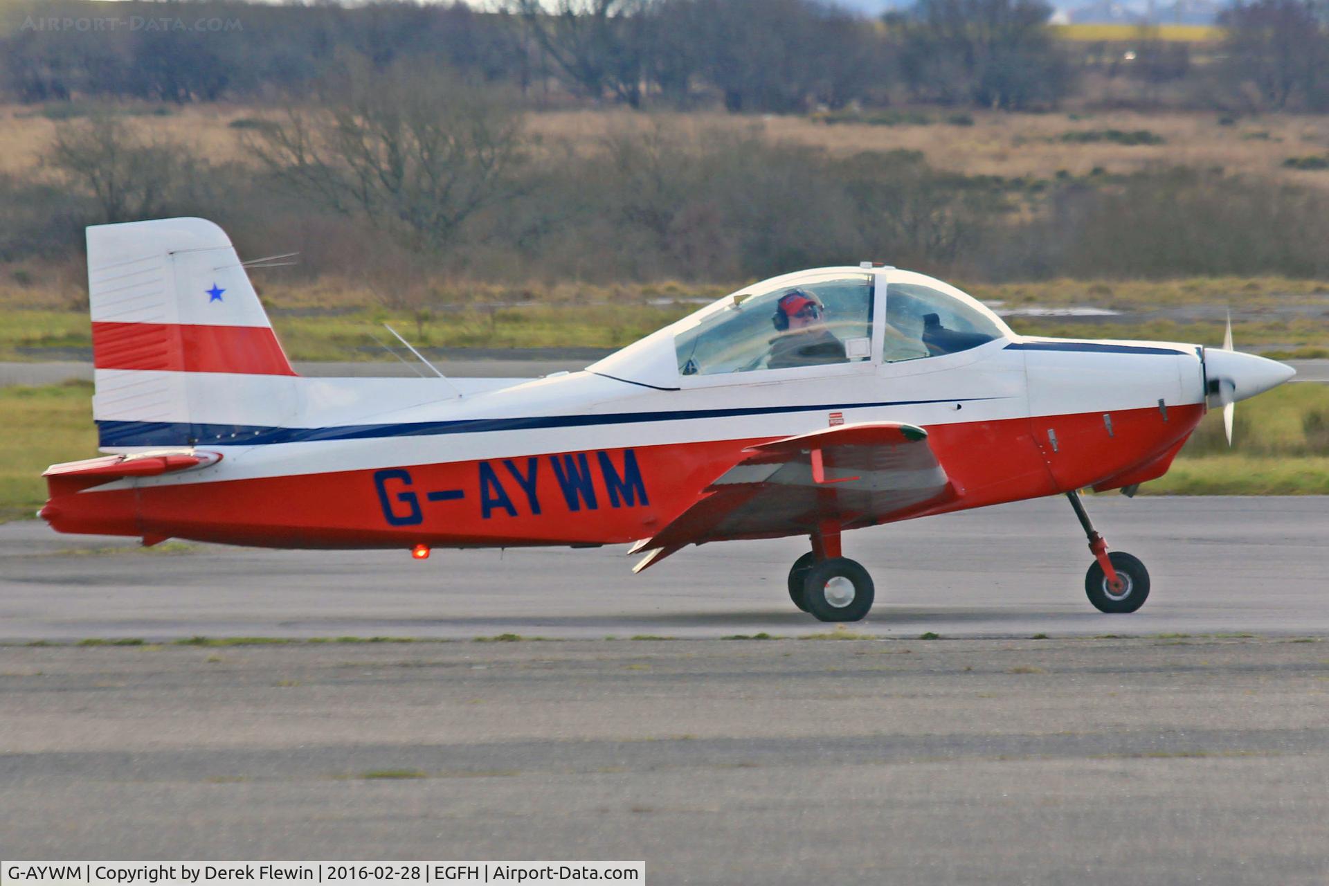 G-AYWM, 1971 AESL Glos-Airtourer Super 150/T6 C/N A534, Airtourer, Gloucester Staverton based, seen taxxing in.