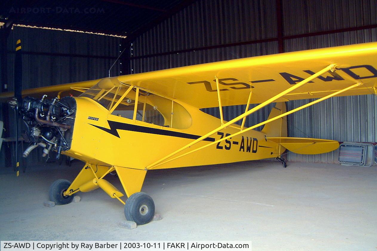 ZS-AWD, 1946 Piper J-3C Cub C/N 16530, Piper J-3C-65 Cub [16530] Krugersdorp-Oatlands~ZS 11/10/2003