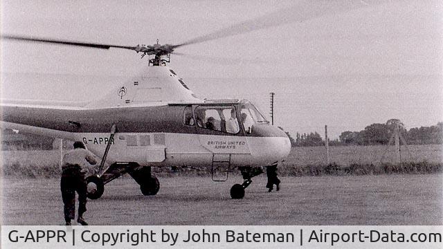 G-APPR, 1948 Westland S51 Series 2 Dragonfly C/N WA/H/1, I was 10 years old and my family was at the St Philip Howard School, Barnham, West Sussex summer fete.  I was aircraft mad, and persuaded my father to part with £3 to let me have a short flight in this BUA Widgeon.  My first flight!