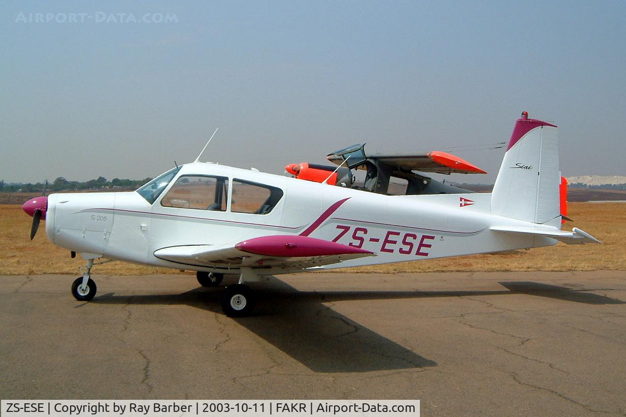 ZS-ESE, 1967 SIAI-Marchetti S-205-20R C/N 368, SIAI-Marchetti S.205/20R [368] Krugersdorp-Oatlands~ZS 11/10/2003