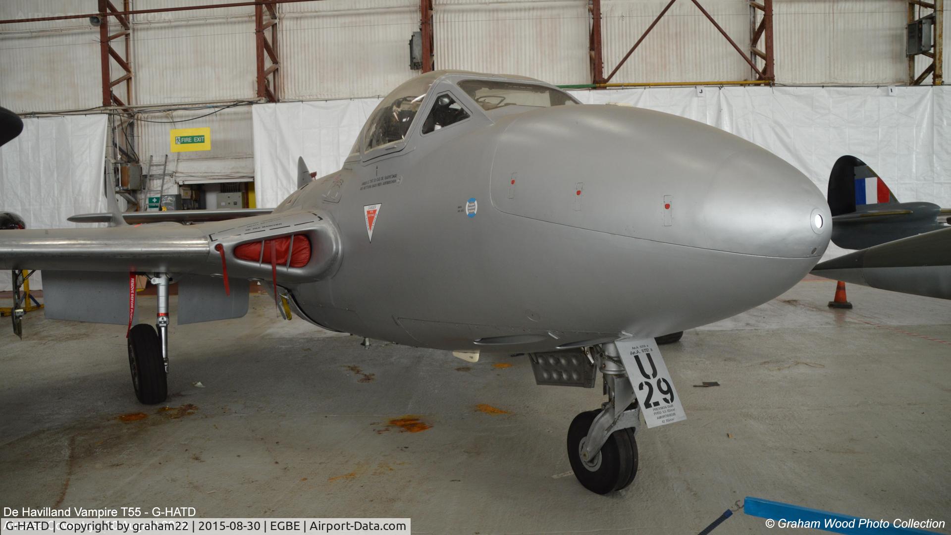 G-HATD, 1959 De Havilland (F+W Emmen) Vampire T55 (DH-115) C/N 989, Airbase Coventry