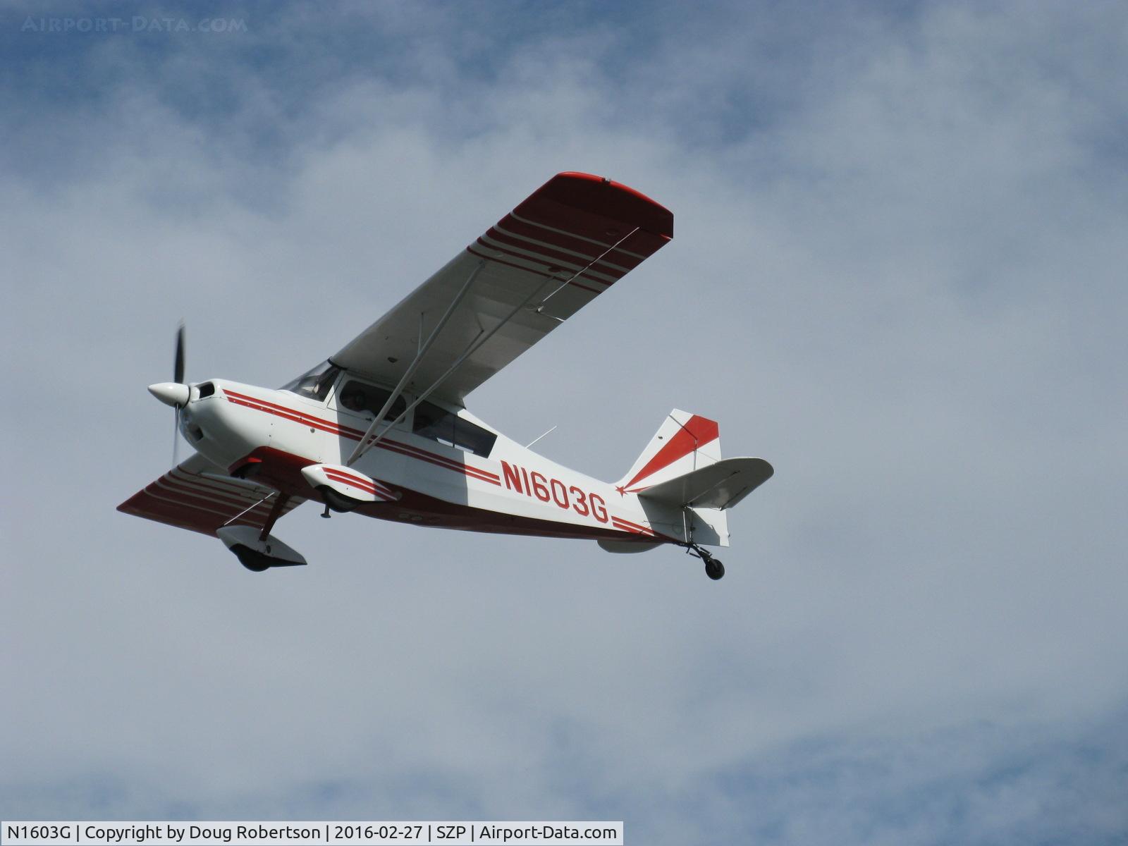 N1603G, 1968 Champion 7ECA Citabria C/N 609, 1968 Champion 7ECA CITABRIA, Lycoming O-235 115 Hp, takeoff climb Rwy 22