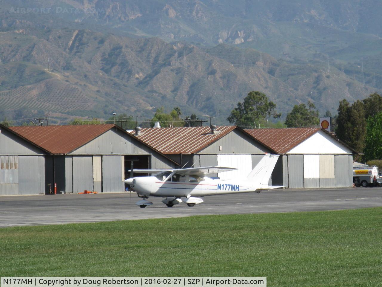 N177MH, 1967 Cessna 177 Cardinal C/N 17700302, 1967 Cessna 177 CARDINAL, Lycoming O-360-A1A 180 Hp upgrade per 177A CARDINAL of 1969, Powerflow exhaust mod by STC, taxi off the active.