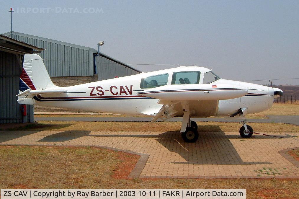 ZS-CAV, 1962 Navion Rangemaster G C/N NAV-4-2481, Navion Rangemaster G-1 [NAV-4-2481] Krugersdorp-Oatlands~ZS 11/10/2003
