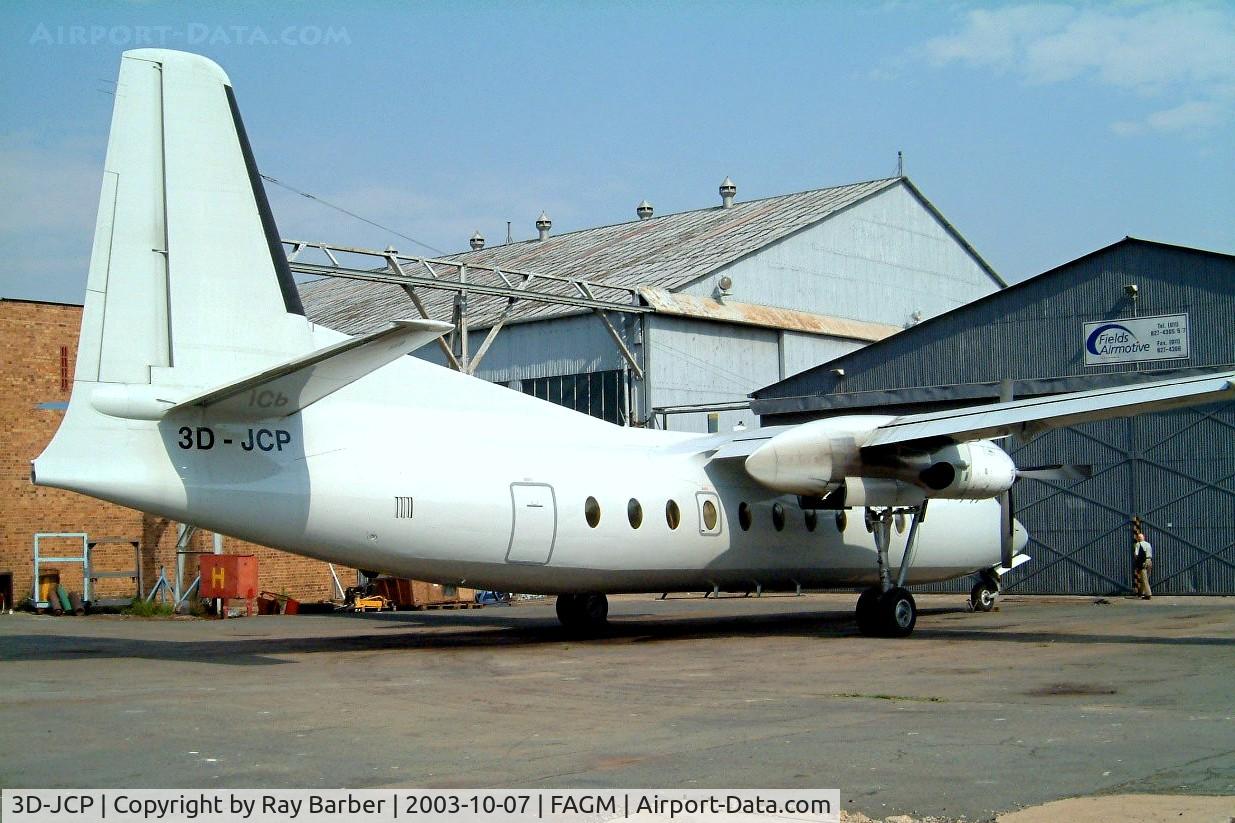 3D-JCP, 1970 Fokker F.27-600 Friendship C/N 10430, Fokker F-27-600 Friendship [10430] (Malu Aviation) Johannesburg-Rand~ZS 07/10/2003