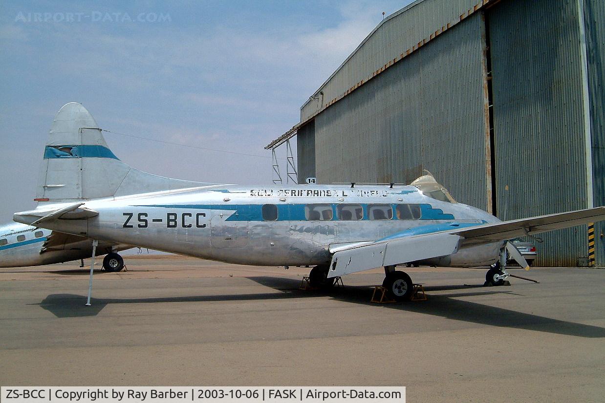 ZS-BCC, 1947 De Havilland DH-104 Dove 6 C/N 04079, De Havilland DH.104 Dove 6 [04079] (South African Airways) Swartkop~ZS 06/10/2003
