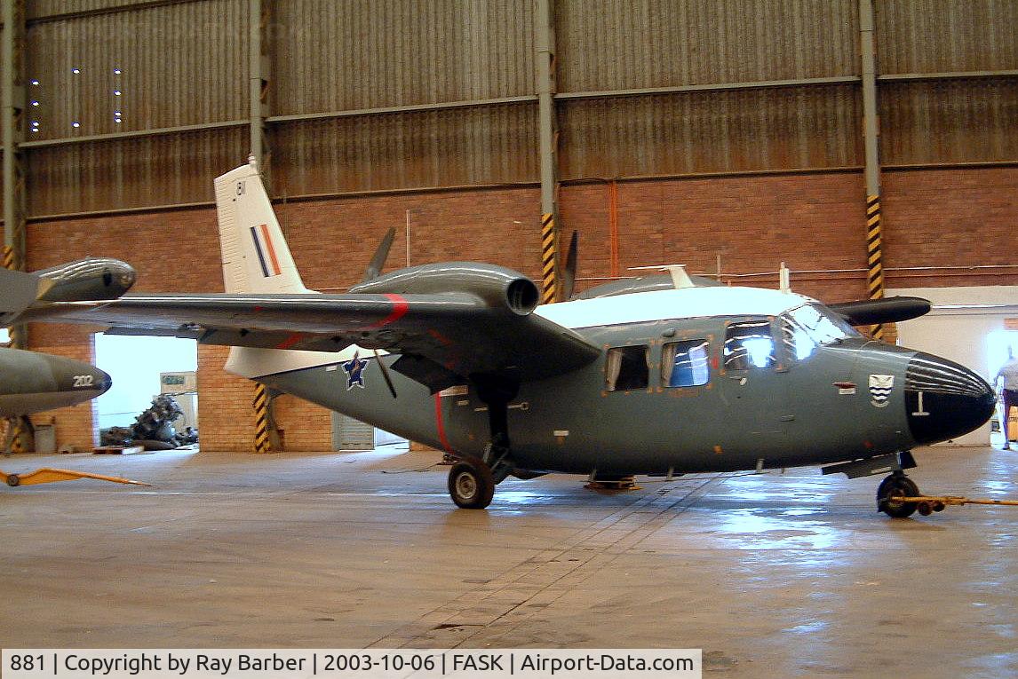881, Piaggio P-166S Albatross C/N 417, Piaggio P.166S Albatross [417] (South African Air Force) Swartkop~ZS 06/10/2003. Awaiting transfer to the civil register.