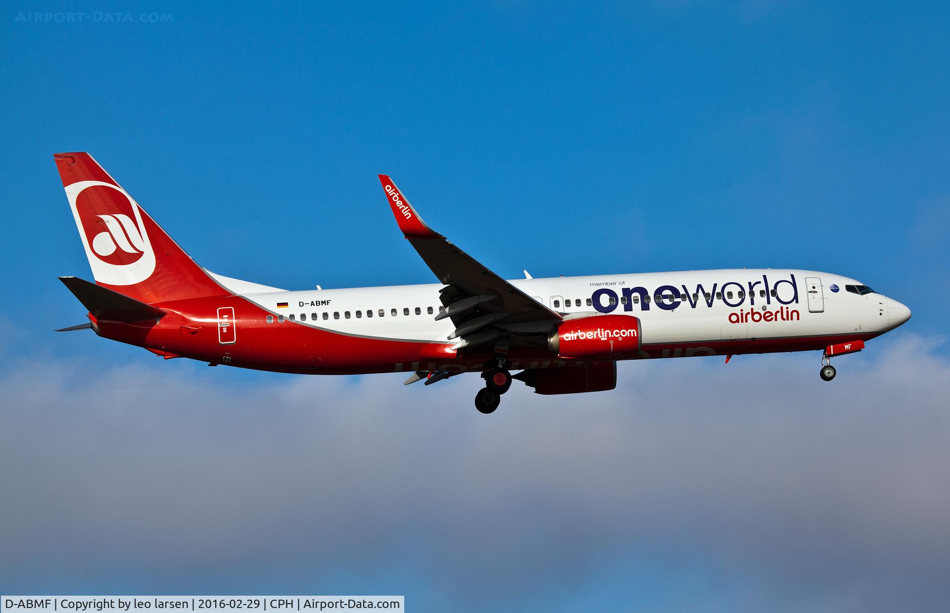 D-ABMF, 2012 Boeing 737-86J C/N 37767, Copenhagen 29.2.16
