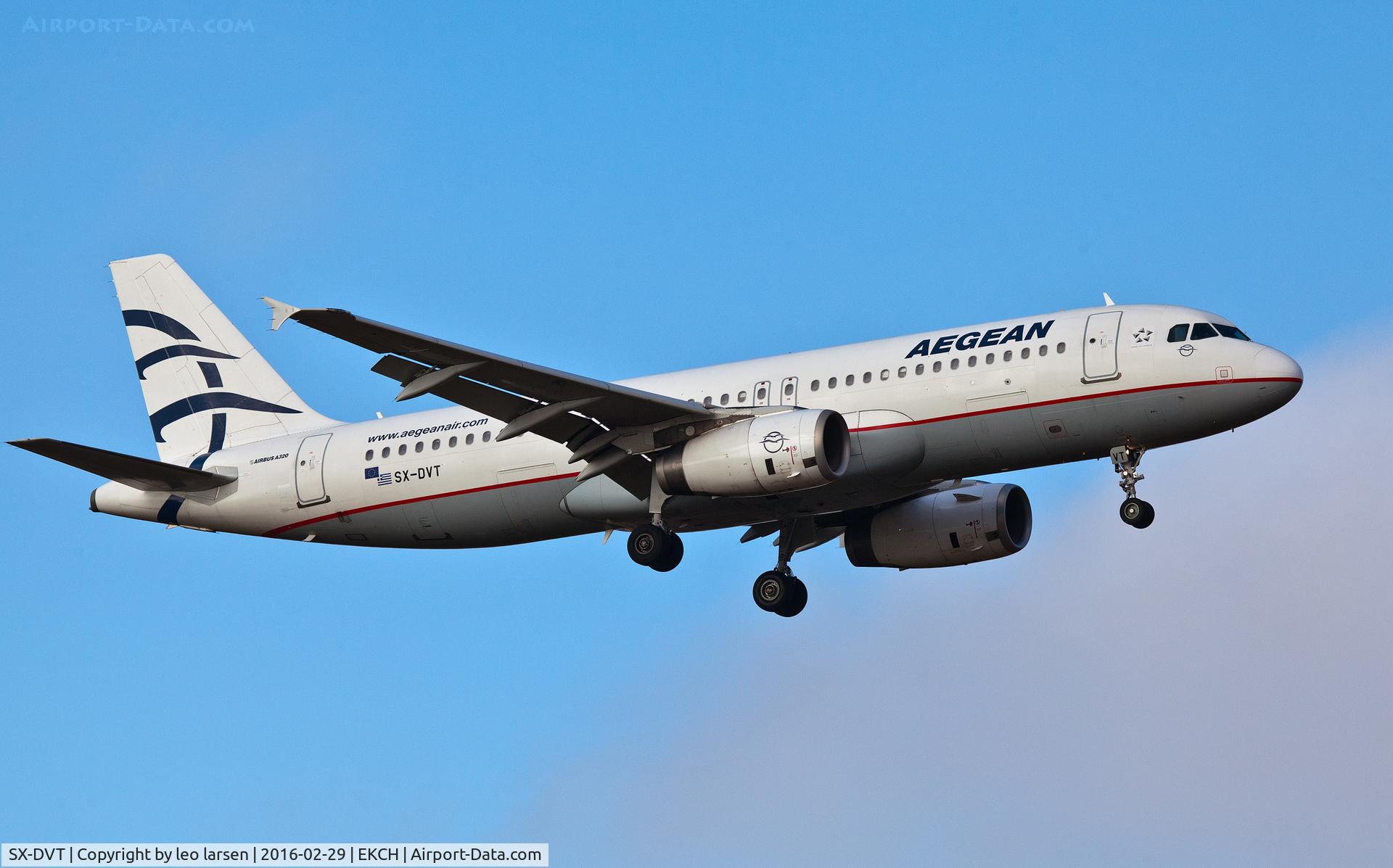 SX-DVT, 2008 Airbus A320-232 C/N 3745, Copenhagen 29.2.16