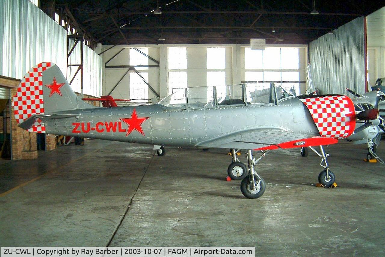 ZU-CWL, 1982 Yakovlev Yak-52 C/N 822107, Yakovlev Yak-52 [8221073] Johannesburg-Rand~ZS 07/10/2003