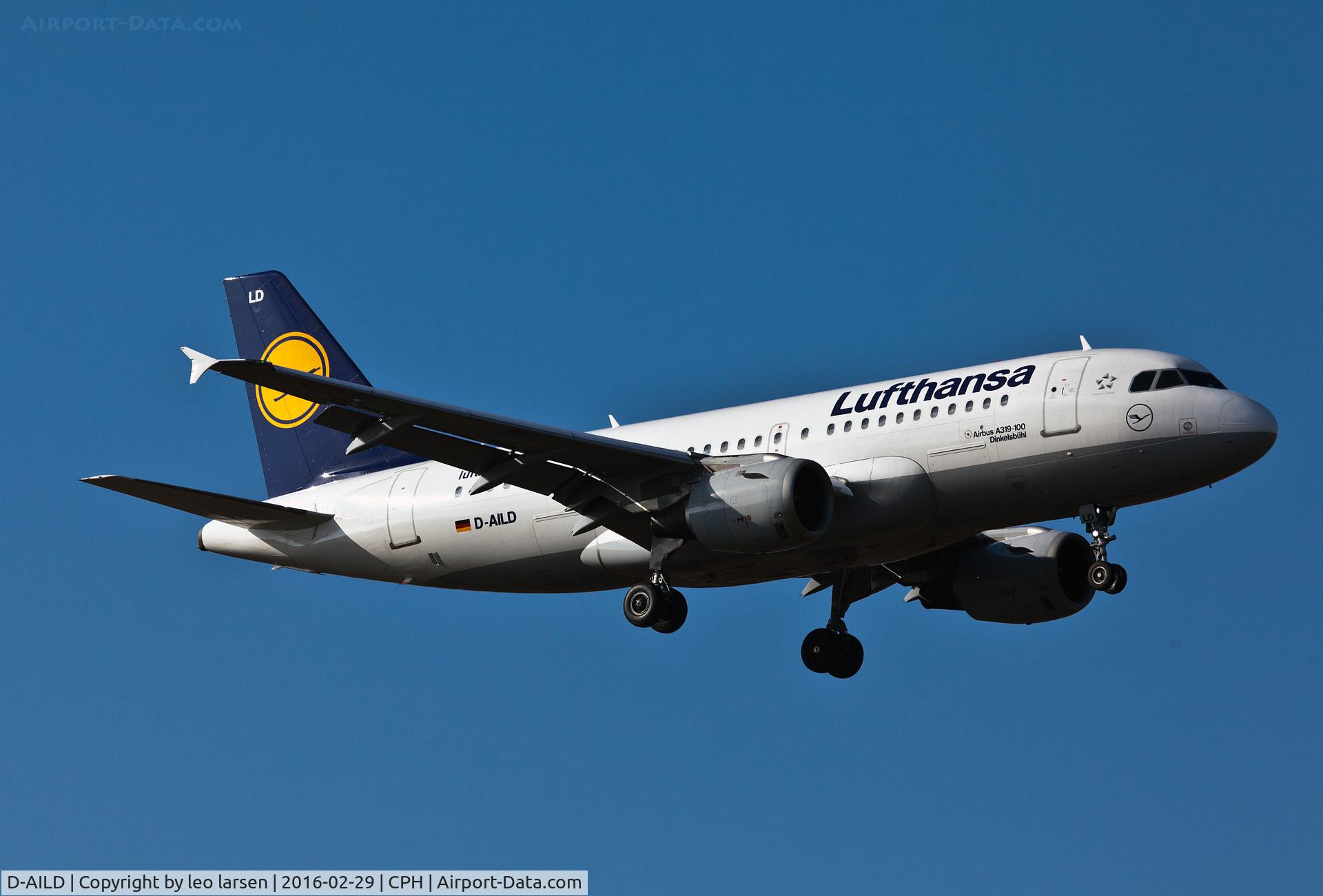 D-AILD, 1996 Airbus A319-114 C/N 623, Copenhagen 29.2.16
